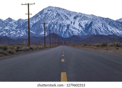 Scenic Picture Of Mount Tom During Sunset In Bishop California