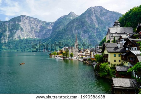 Similar – Image, Stock Photo Landscape in the Salzkammergut