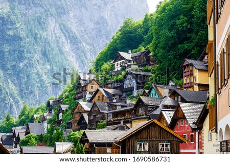 Similar – Image, Stock Photo Landscape in the Salzkammergut