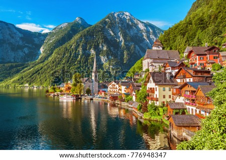 Similar – Image, Stock Photo View of Hallstatt, Austria
