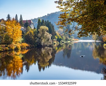 Scenic River Ilz In Lower Bavaria