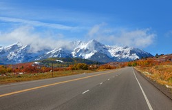 Scenic Road To Dallas Divide In Colorado