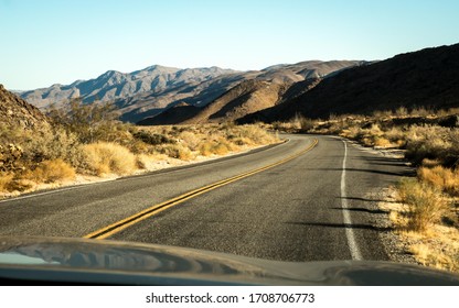 Scenic road at dry desert with hills - Powered by Shutterstock