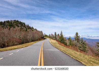 Scenic Road View On Blue Ridge Parkway