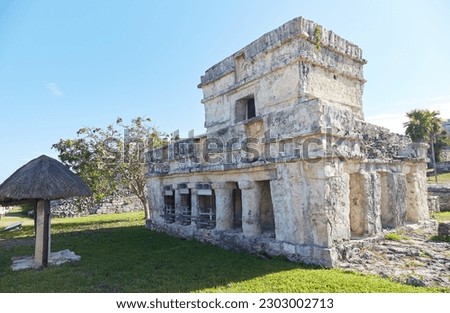 The scenic ruins of Tulum, the only ancient Mayan city built on a cliff above the sea