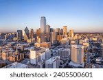 scenic skyline in late afternoon in Dallas, Texas, USA