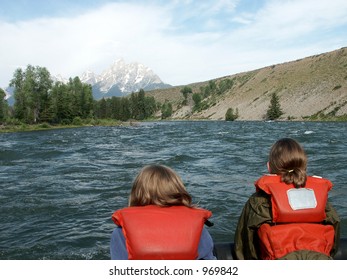 Scenic Snake River Float - Children Get A Unique Scenic View On The Grand Teton National Park Snake River Float.