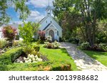 Scenic streets of Kleinburg, an unincorporated village in the city of Vaughan, Ontario, Canada.