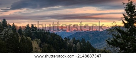Scenic sunrise, Newfound Gap, Great Smoky Mountains