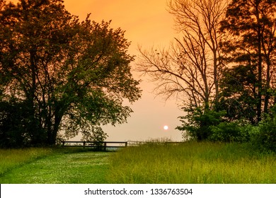 Scenic Sunset In The Bluegrass Region Of Kentucky