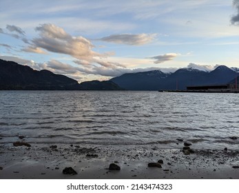 A Scenic Sunset View Of Newport Beach In Squamish, British Columbia, Canada.