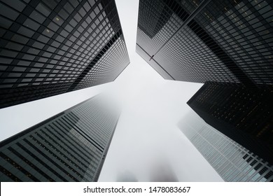 Scenic Toronto Financial District Skyline In City Downtown