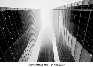 Scenic Toronto Financial District Skyline In City Downtown