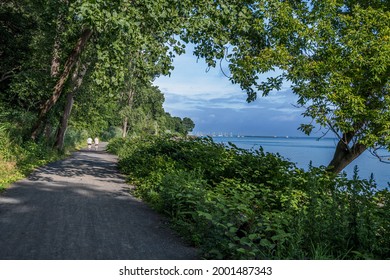 A Scenic Trail Along Henry Hudson Trail In Atlantic Highlands New Jersey.