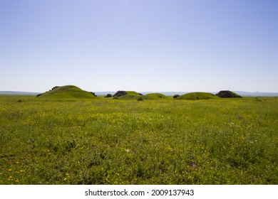 A Scenic View Of An Abandoned Soviet Union Army Base, Aviation Place In Shiraqi Valley, Georgia