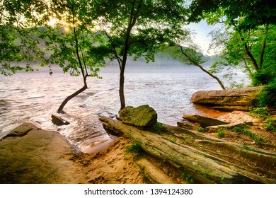 Scenic View Along Chattahoochee River In Atlanta, Georgia