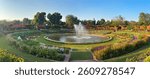 Scenic View of Amrit Udyan, located at Rashtrapati Bhavan, New Delhi, formerly known as Mughal Gardens