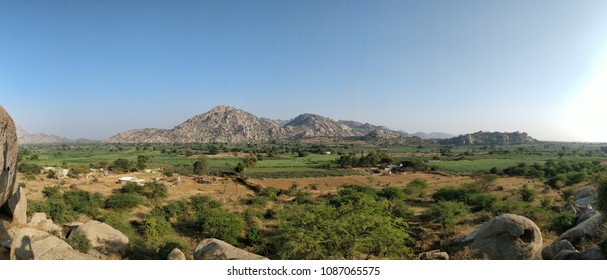 Scenic View Of Aravalli Mountain Range, Gujarat, India 