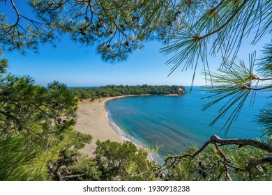 The Scenic View Of The Beach Of Phaselis Ancient City, Antalya