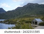 A scenic view of the Boatshed at Dove Lake in Cradle Mountain, Tasmania, Australia