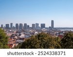 Scenic view of Bratislava from the Bratislava Castle Terrace. From that place, the city is in the palm of your hand.