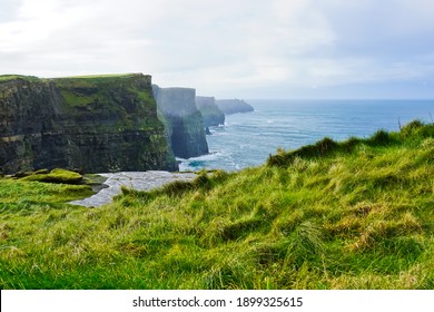 Scenic View Of Cliffs Of Moher Ireland 