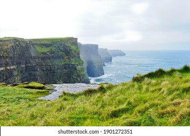 Scenic View Of Cliffs Of Moher Ireland 