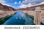 Scenic view of Colorado River seen from Hoover Dam near Mike O