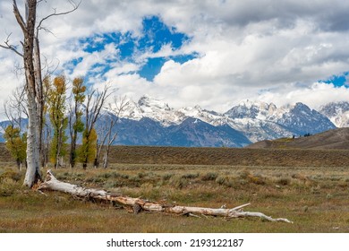 Scenic View Of The Countryside Around The Grand Teton National Park