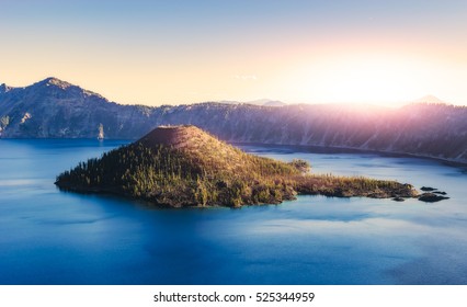 Scenic View Of Crater Lake National Park,Oregon,usa.