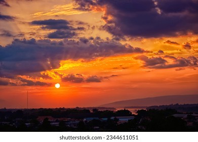 Scenic View Of Dramatic Sky during sunset