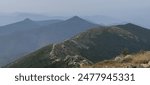 Scenic view from the famous Mount Lafayette and Franconia Ridge Trail Loop in the White Mountain National Forest, New Hampshire.