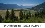 Scenic view of field, Creston, British Columbia, Canada