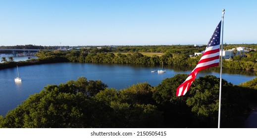 Scenic View Flag Us Beautiful Landscape Stock Photo 2150505415 ...