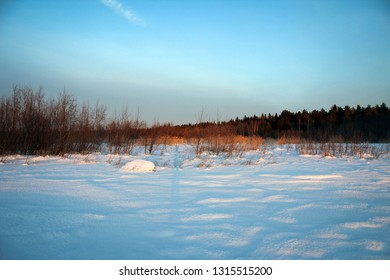 Scenic View Of Frozen Bothnian Bay, Finland