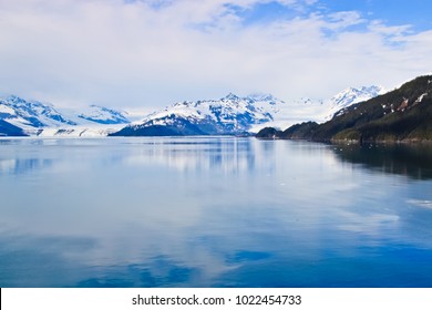 Scenic View Of Harvard And Yale Glacier In College Fjord Alaska Usa