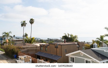 Scenic view of houses on the hill in Cardiff by the Sea, California