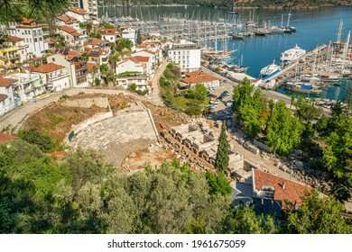 Scenic View Of ,in The Centre Of Fethiye, Just Behind The Harbour, Is Telmessos' 6000-seat Roman Theatre Dating From The 2nd Century BC.