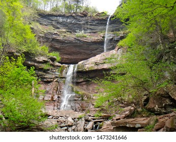 Scenic view of Kaaterskill Falls in the Catskill Mountains wilderness of Haines Falls, New York - Shutterstock ID 1473241646