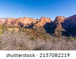 A scenic view of Kolob Canyons, Zion National Park, Utah