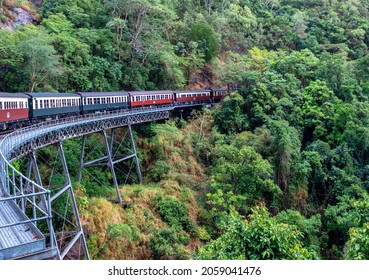 A scenic view of Kuranda Scenic Railway in Cairns, North Queensland, Australia 