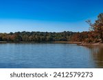 A scenic view of Lake Blythe, Hopkinsville, Kentucky on a sunny day