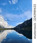 Scenic View of Lake Thun On Cruising Boat