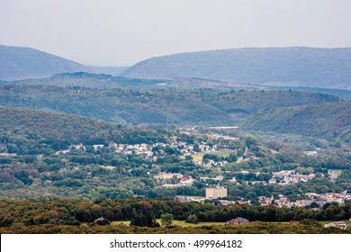 A Scenic View Of The Lehigh Valley From Flagstaff Mountain In Jim Thorpe Pennsylvania.