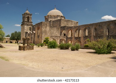 Scenic View Of Mission San Jose In San Antonio, Texas.  Historic Church Is A World Heritage Site Of The United Nations Educational, Scientific And Cultural Organization (UNESCO)