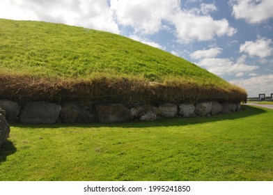 Scenic View Of Neolithic Tombs At New Grange In Ireland