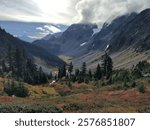 Scenic View at North Cascades National Park, WA (Cascade Pass and Sahale Arm Trail)