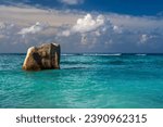Scenic view over Anse Source d