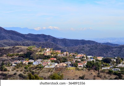 Scenic view of Pacific Palisades from the top of Topanga Park, California. - Shutterstock ID 364891556