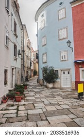 scenic view of a pathwalk in an adriatic town  - Shutterstock ID 2033516936